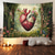 preiswerte Hochzeit-Hochzeitsdekorationen Hintergrund Foto-Wandbehang großer Teppich Kunst Wanddeko Decke Vorhang Heim Schlafzimmer Wohnzimmer Dekoration Herz
