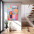 cheap Landscape Paintings-Large hand painted colorful Abstract Painting handmade wall art  Colorful oil painting Wall Art Large Modern Decor Abstract Art Multicolour Painting Vibrant pablo picasso style oil painting Artwork
