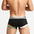 baratos Moda Íntima para Homem Confortável-Homens 1 pc Cueca Boxer Boxers Patchwork Elastano Respirável Macio Confortável Bloco de cor Letra Cintura Média Preto Branco