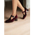 ieftine Semi-formal-pantofi de damă din catifea verde Mary Jane cu toc bloc cu cataramă fluture – încălțăminte elegantă de inspirație vintage pentru ocazii speciale