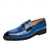 cheap Semi-Formal-Men&#039;s Blue and Red Crocodile-Embossed Faux Leather Loafers – Sleek Slip-On Design with Metal Accent for Christmas, Formal and Business Wear