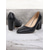 levne Block Heels-dámské hnědé lodičky s blokovým podpatkem – retro společenské boty se špičatou špičkou s elegantními detaily stehů pro kancelářské i společenské nošení