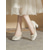 abordables Madre de la Novia/Novio-Zapatos de tacón cuadrado para madre de la novia, elegantes tacones para invitadas de boda para ceremonia y recepción, sin cordones, varios colores