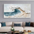 cheap Landscape Paintings-Blue Ocean Wave Painting on Canvas handmade Impasto Textured Painting Designer Serene Canvas Art handmade Choice Minimalist wave painting for Living Room Art Contemporary Art painting wall artwork