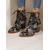 tanie Buty do kostki-damskie botki ze sznurowadłami i haftem kwiatowym - żywy różowy satynowy obcas na grubym obcasie, idealne na co dzień, na imprezę lub do stylizacji boho-chic