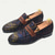 cheap Premium Leather Loafers-Floral Embroidered Men&#039;s Dress Loafers - Exotic Printed Leather Shoes with Contrasting Strap