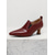 cheap Women&#039;s Slip-Ons &amp; Loafers-Women&#039;s Burgundy Slip-On Pointed Toe Mid-Heel Shoes – Elegant Faux Leather Office Pumps with Block Heel for Formal and Casual Wear