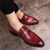 cheap Semi-Formal-Men&#039;s Blue and Red Crocodile-Embossed Faux Leather Loafers – Sleek Slip-On Design with Metal Accent for Christmas, Formal and Business Wear
