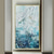 cheap Floral/Botanical Paintings-3D Blue Abstract Painting handmade canvas wall art  canvas painting abstract Narrow wall decoration oversize Large Abstract Blue oil painting Wall Decoration