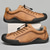 preiswerte Sneaker für Herren-braune Freizeit-Sneaker aus Kunstleder für Herren mit verstellbaren elastischen Schnürsenkeln – strapazierfähige, rutschfeste Sohle, bequeme Passform für den Alltag