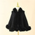 cheap Faux Fur Wraps-Women Winter Faux Fur Shawl Stole Warm Wrap Cape