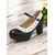 cheap 1950s-Women&#039;s Black and White Mary Jane Platform Heels with Decorative Buckle Strap – Elegant Retro-Inspired Footwear for Formal and Special Occasions
