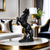 cheap Statues-Elegant Resin Horse Statues, A Set of Three Majestic Horses in Black, White, and Golden, Perfect for Home Decor, Suitable for Entryways, Bar Carts, Living Rooms, and Offices