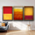 cheap Abstract Paintings-Yellow red set of 3 canvas Mark Rothko Hand-painted Oil Paintings Famous Colorful Rothko Handmade Minimalism art Painting Home Decor Gallery Wall Stretched Frame Ready to Hang