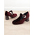 ieftine Semi-formal-pantofi de damă din catifea verde Mary Jane cu toc bloc cu cataramă fluture – încălțăminte elegantă de inspirație vintage pentru ocazii speciale
