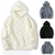 economico Felpa con cappuccio in pile-Per uomo Felpa con cappuccio in pile Felpa con cappuccio in pile Sherpa Nero Bianco Grigio Con Cappuccio Semplice Tasca Sport &amp; Outdoor Quotidiano Ferie Poliestere Streetwear Cool Casual Inverno