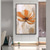 cheap Floral/Botanical Paintings-Handmade Oil Paintings Canvas Wall Art Decoration Modern Abstract Orange Flower for Home Decor Rolled Frameless Unstretched Painting