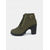 cheap Ankle Boots-Women&#039;s Green Lace-Up Ankle Boots with Buckle Detail – Chunky Heel Combat Style for Casual and Outdoor Wear