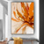 cheap Floral/Botanical Paintings-Handmade Oil Paintings Canvas Wall Art Decoration Modern Abstract Orange Flower for Home Decor Rolled Frameless Unstretched Painting