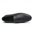 preiswerte Halbformell-braune Pennyloafer aus Kunstleder für Herren mit gewebtem Obermaterial und Gummisohle – bequem und stilvoll für Business-Casual- oder Smart-Casual-Outfits