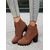 cheap Ankle Boots-Women&#039;s Green Lace-Up Ankle Boots with Buckle Detail – Chunky Heel Combat Style for Casual and Outdoor Wear