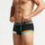 baratos Moda Íntima para Homem Confortável-Homens 1 pc Cueca Boxer Boxers Patchwork Elastano Respirável Macio Confortável Bloco de cor Letra Cintura Média Preto Branco