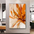 cheap Floral/Botanical Paintings-Handmade Oil Paintings Canvas Wall Art Decoration Modern Abstract Orange Flower for Home Decor Rolled Frameless Unstretched Painting
