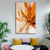 cheap Floral/Botanical Paintings-Handmade Oil Paintings Canvas Wall Art Decoration Modern Abstract Orange Flower for Home Decor Rolled Frameless Unstretched Painting