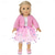 cheap Dolls-2 pcs American Doll Clothes Gift for 18 inch Doll Clothes and Accessories Including Coat and Dress(WITHOUT DOLL)