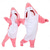 billige pars halloween-kostymer-Dinosaur Hai Par Karnevalskostyme Kigurumi-pysjamas Onesies Barne Voksne Herre Dame Gutt Original Morsomt kostyme Temafest Karneval Mardi Gras Enkelt karnevalskostyme