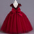 abordables Vestidos con estampado floral-Vestido de Niña Florista niños Chica vestido de princesa Rendimiento Boda Fiesta Elegante Hermosa Lentejuelas Malla Color sólido Manga Corta Cuello Barco Rosa Rojo 4 años +