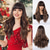 cheap Synthetic Trendy Wigs-24 Inch Synthetic Wig Women&#039;s Wig  Dark Brown Long Wavy Curly Hair With Bangs  Fashion Elegant Daily Natural Christmas Party Wigs