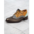 cheap Women&#039;s Oxfords-Women&#039;s Multicolor Brogue Oxford Shoes with Chevron Pattern and Contrasting Faux Leather Panels – Vintage-Inspired Lace-Up Flats