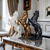 cheap Statues-Elegant Resin Horse Statues, A Set of Three Majestic Horses in Black, White, and Golden, Perfect for Home Decor, Suitable for Entryways, Bar Carts, Living Rooms, and Offices