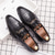 cheap Semi-Formal-Men&#039;s Blue and Red Crocodile-Embossed Faux Leather Loafers – Sleek Slip-On Design with Metal Accent for Christmas, Formal and Business Wear