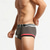 baratos Moda Íntima para Homem Confortável-Homens 1 pc Cueca Boxer Boxers Patchwork Elastano Respirável Macio Confortável Bloco de cor Letra Cintura Média Preto Branco