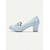 ieftine Stil retro al anilor 1950-mocasini din piele artificială albastru deschis în stil preppy de damă cu detaliu de fundă - confortabili și stilați pentru lucru sau ținute casual