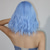 voordelige Synthetische trendy pruiken-Cosplay kostuum pruik Springerige krullen Bobkapsel Strakke pony Met pony Pruik 35.6 cm Hemelsblauw Synthetisch haar Dames Elastisch Aanbiddelijk Comfortabel Blauw