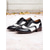 economico Scarpe oxford da donna-scarpe oxford brogue nere e bianche da donna - scarpe eleganti vintage in similpelle bicolore con punta a coda di rondine per occasioni formali