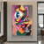 cheap Oil Paintings-Handpaint Pop Art Beautiful Modern Abstract Cubism People Portrait Paintings Canvas Painting Wall Art Home Decor No Frame