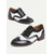 economico Scarpe oxford da donna-scarpe oxford brogue nere e bianche da donna - scarpe eleganti vintage in similpelle bicolore con punta a coda di rondine per occasioni formali