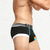 baratos Moda Íntima para Homem Confortável-Homens 1 pc Cueca Boxer Boxers Patchwork Elastano Respirável Macio Confortável Bloco de cor Letra Cintura Média Preto Branco