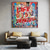 cheap Oil Paintings-Pop art oil painting handmade abstract Graffiti art oil painting hand painted Street Art oil painting Love painting office wall art decoration for bedroom living room decoration home gift