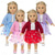 cheap Dolls-2 pcs American Doll Clothes Gift for 18 inch Doll Clothes and Accessories Including Coat and Dress(WITHOUT DOLL)