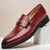 cheap Semi-Formal-Men&#039;s Blue and Red Crocodile-Embossed Faux Leather Loafers – Sleek Slip-On Design with Metal Accent for Christmas, Formal and Business Wear