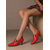 cheap Women&#039;s Slip-Ons &amp; Loafers-Women&#039;s Burgundy Slip-On Pointed Toe Mid-Heel Shoes – Elegant Faux Leather Office Pumps with Block Heel for Formal and Casual Wear