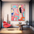cheap Landscape Paintings-Large hand painted colorful Abstract Painting handmade wall art  Colorful oil painting Wall Art Large Modern Decor Abstract Art Multicolour Painting Vibrant pablo picasso style oil painting Artwork