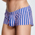 baratos Moda Íntima para Homem Confortável-Homens 1 pc Cueca Boxer Boxers Cintura elástica 50% algodão Respirável Macio Confortável Xadrez Bloco de cor Cintura Baixa Branco Amarelo