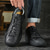 preiswerte Sneaker für Herren-braune Freizeit-Sneaker aus Kunstleder für Herren mit verstellbaren elastischen Schnürsenkeln – strapazierfähige, rutschfeste Sohle, bequeme Passform für den Alltag