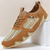 cheap Men&#039;s Sneakers-Men&#039;s Tan Suede Athletic Shoes with Breathable Mesh Panels – Lightweight Casual Outdoor Footwear for Comfort and Style